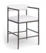 Axis - Linen Textured Cream Fabric Upholstered Counter Stool (Set of 2) - Simple Home Plus