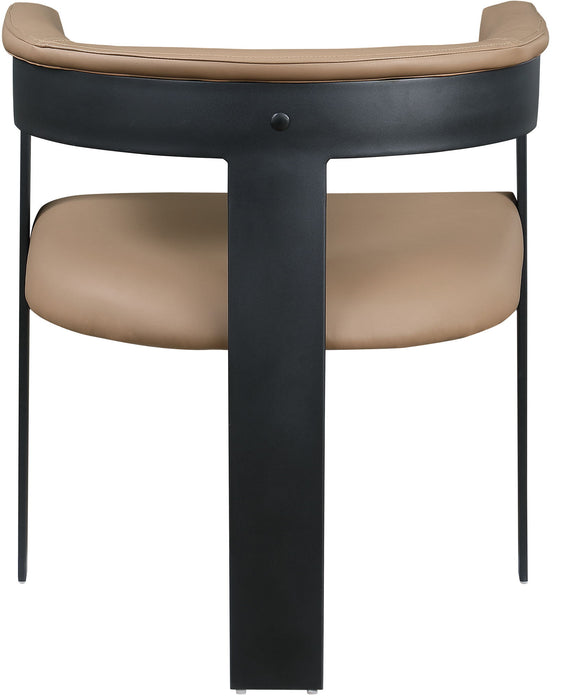 Romeo - Faux Leather Dining Chair With Black Base (Set of 2) - Simple Home Plus