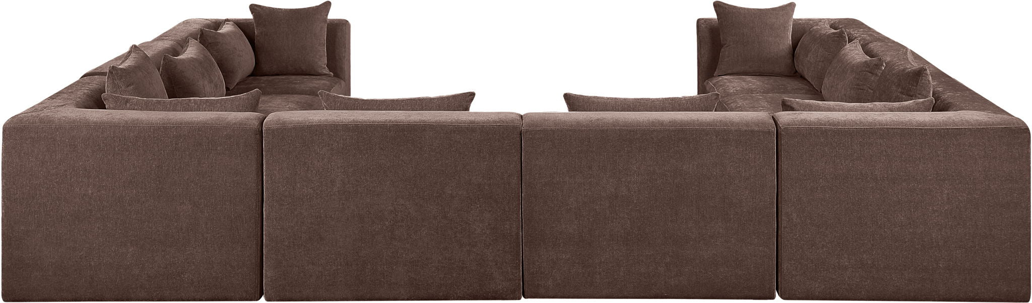 Stellar - 8 Piece Chenille Fabric Upholstered Modular Sectional - Simple Home Plus