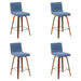 Vienna - Modern Counter Height Swivel Bar Stool - Walnut Finished Wood Frame - Simple Home Plus