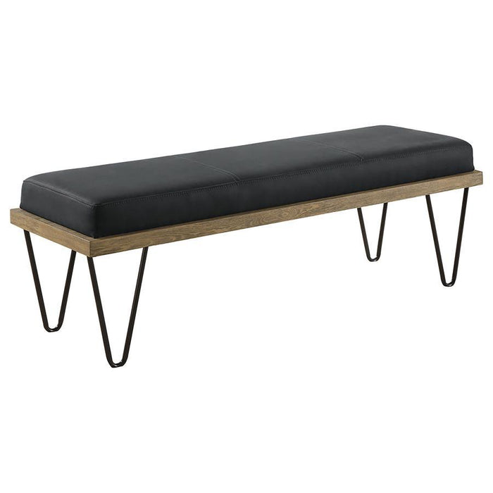 Chad - Denim Upholstered Accent Bench - Dark Blue - Simple Home Plus