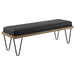 Chad - Denim Upholstered Accent Bench - Dark Blue - Simple Home Plus