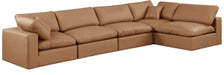 Comfy - 5 Piece Faux Leather Modular Sectional - Simple Home Plus
