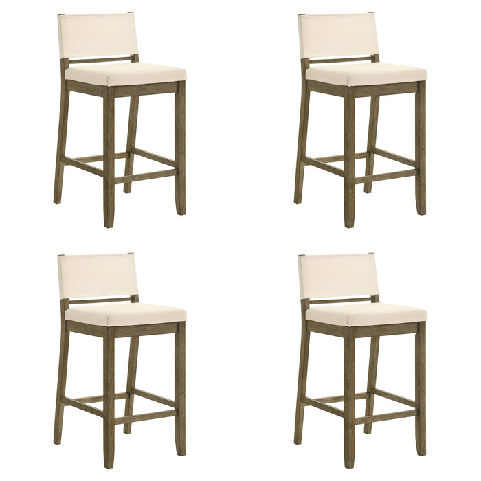 Yaneli - Contemporary Natural Wood Bar Height Kitchen Bar Stool - Simple Home Plus