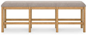 Havonplane - Brown - XL Counter Height Upholstered Dining Bench - Simple Home Plus