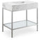 Marmo - Engineered Marble Bathroom Vanity With Chrome Base - Simple Home Plus
