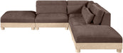 Turin - Chenille Fabric Upholstered Modular Sectional - Brown - Simple Home Plus