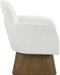 Marlowe - Linen Textured Fabric Upholstered Swivel Accent Chair - Stained Brown - Simple Home Plus