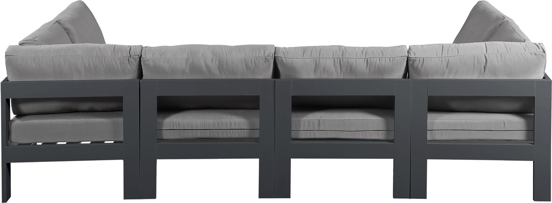Nizuc - Outdoor Patio 6 Piece Modular Sectional With Gray Frame - Simple Home Plus