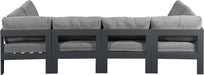 Nizuc - Outdoor Patio 6 Piece Modular Sectional With Gray Frame - Simple Home Plus