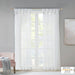 Ceres - Twist Tab Voile Sheer Window Pair - White - Simple Home Plus