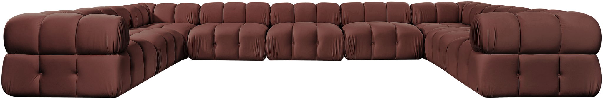 Orin - Velvet Performance Fabric Upholstered 9 Piece Sectional