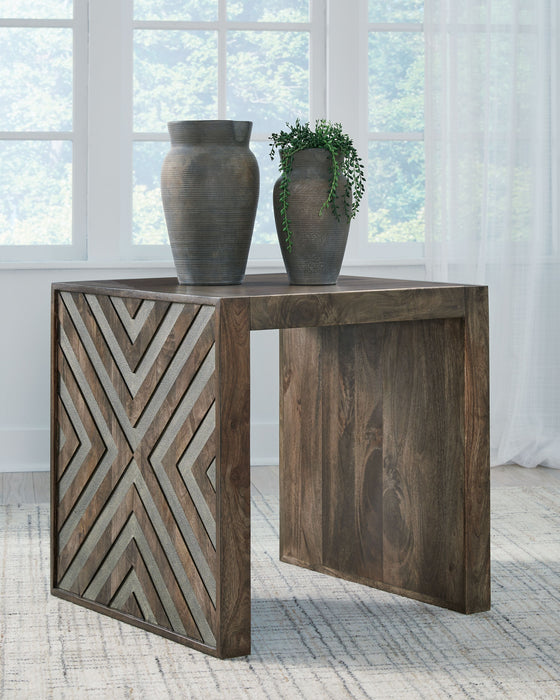 Dreggan - Brown - Square End Table - Simple Home Plus