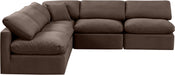 Indulge - Velvet 5 Piece Modular Corner Armless Sectional - Simple Home Plus