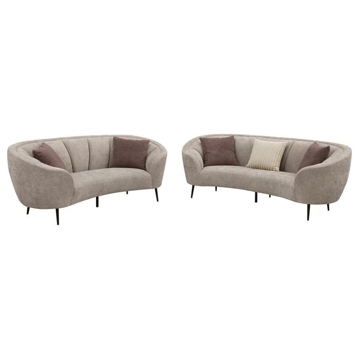 Ellorie - Upholstered Curved Sofa Set - Simple Home Plus
