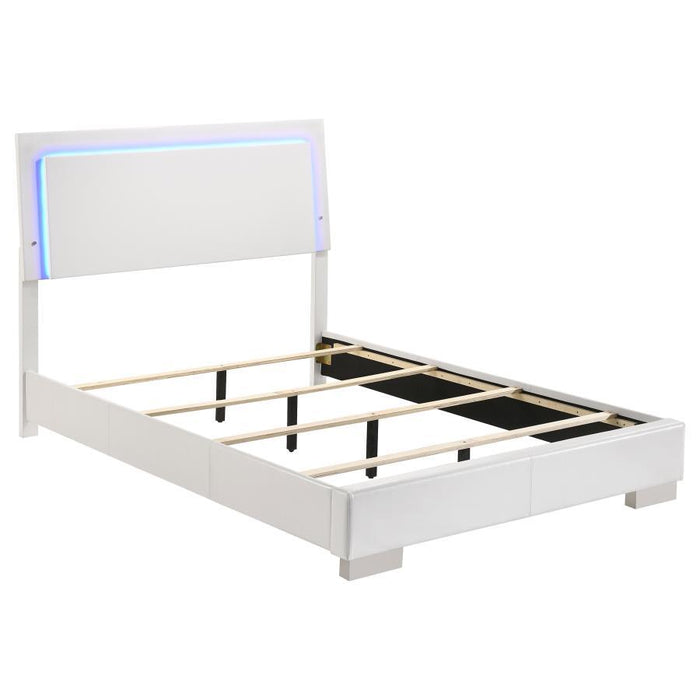 Felicity - Wood LED Panel Bed - Simple Home Plus