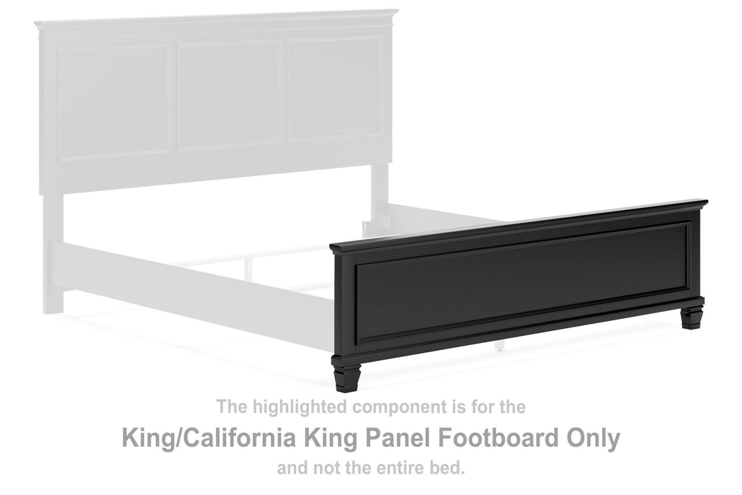 Lanolee - King/Cal King Panel Footboard - Black - Simple Home Plus
