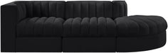 Rummi - Velvet Performance Fabric Upholstered 3 Piece Modular Sectional - Simple Home Plus