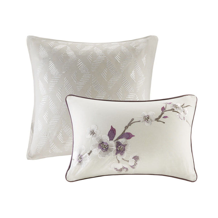 Holly - King 8 Piece Comforter Set - Purple - Simple Home Plus