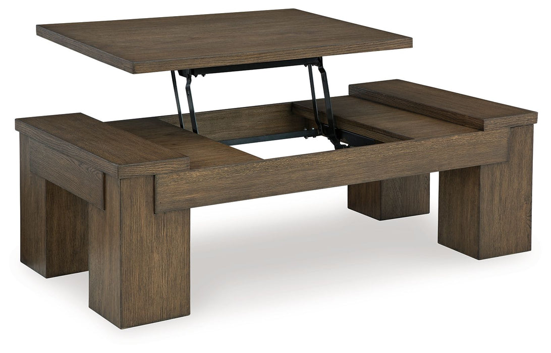 Rosswain - Warm Brown - Lift Top Cocktail Table - Simple Home Plus