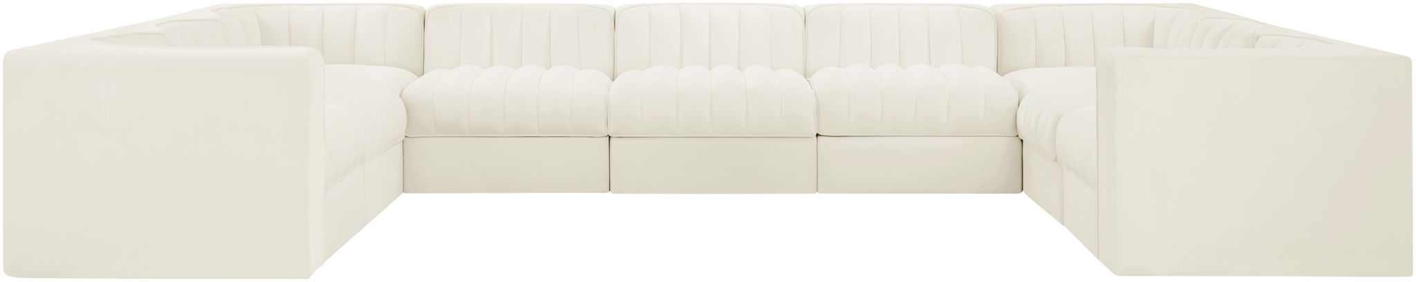 Rummi - Velvet Performance Fabric Upholstered 9 Piece Modular Sectional - Simple Home Plus