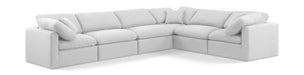 Indulge - Linen 6 Piece Modular Corner Sectional - White - Simple Home Plus