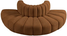 Arc - Velvet 4 Piece Modular Sofa - Saddle - Simple Home Plus