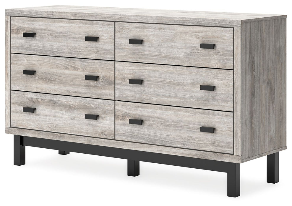 Vessalli - Black / Gray - Six Drawer Dresser - Simple Home Plus