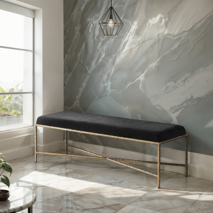 Valley - Bench With Gold Frame - Simple Home Plus