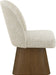 Marlowe - Linen Textured Fabric Upholstered Swivel Dining Side Chair - Stained Brown - Simple Home Plus