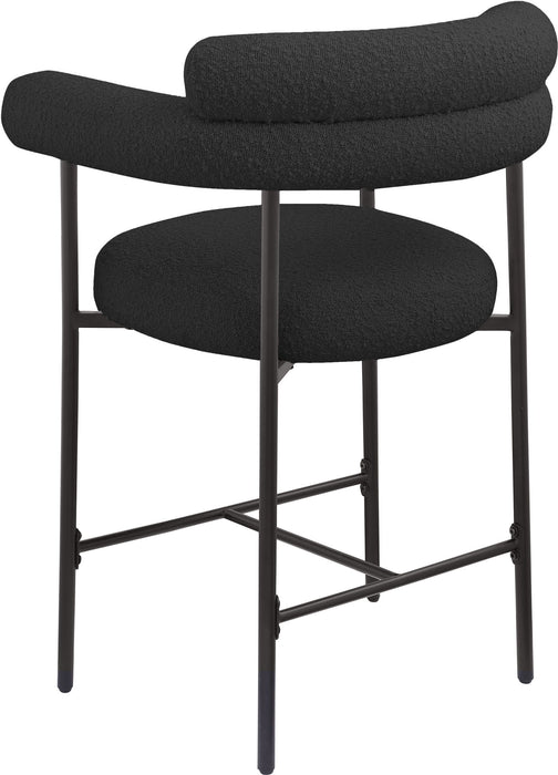 Blake - Counter Stool With Black Base (Set of 2) - Simple Home Plus