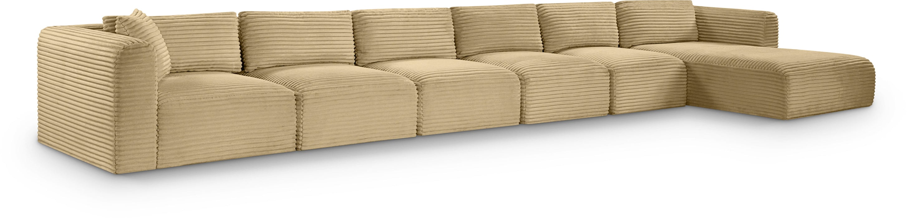 Shaggy - 6 Piece Modular Sectional With Chaise - Simple Home Plus