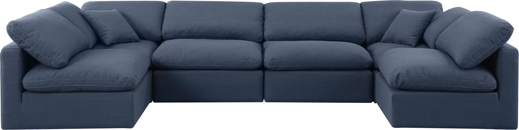 Indulge - Linen 6 Piece Modular U-Shaped Sectional - Simple Home Plus