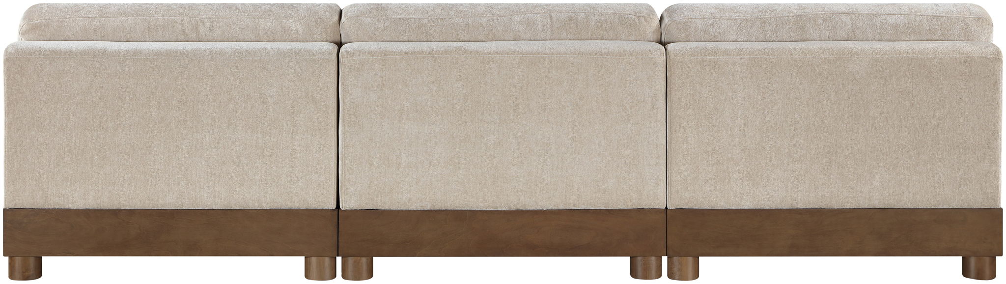 Turin - Chenille Fabric Upholstered Modular Sectional - Taupe - Simple Home Plus
