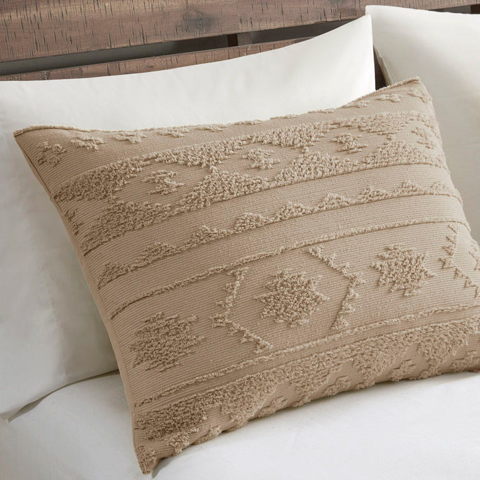 Breckenridge - Chenille Oversized Comforter Set - Tan