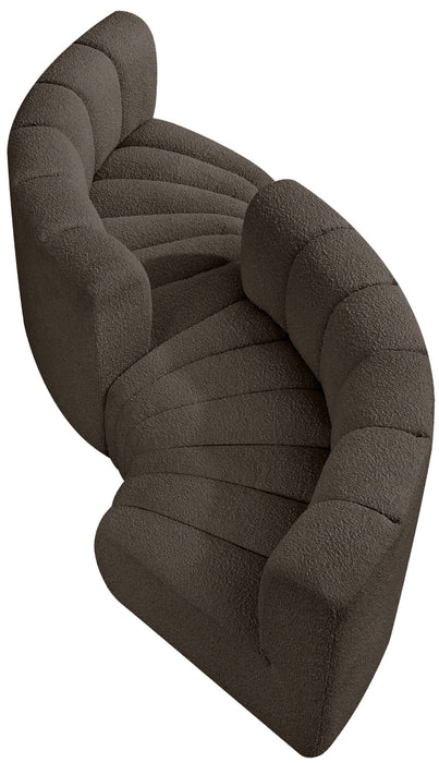 Arc - Boucle Fabric 4 Piece Curved Modular Sofa - Simple Home Plus