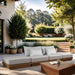 Mirella - 4 Piece Water Resistant Fabric Outdoor Patio Modular Sectional - Simple Home Plus