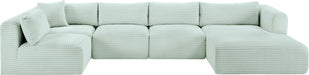 Shaggy - 5 Piece Modular U-Shaped Sectional - Simple Home Plus