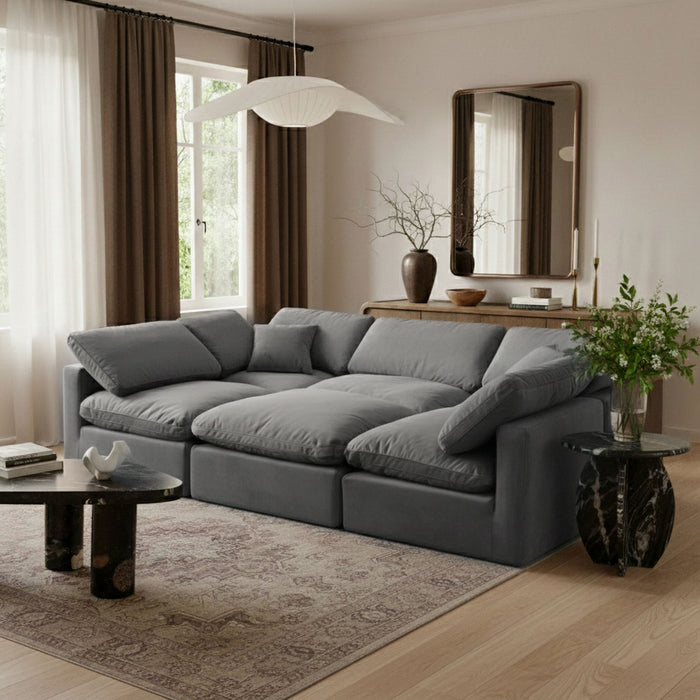 Indulge - Velvet 6 Piece Modular Sectional - Simple Home Plus