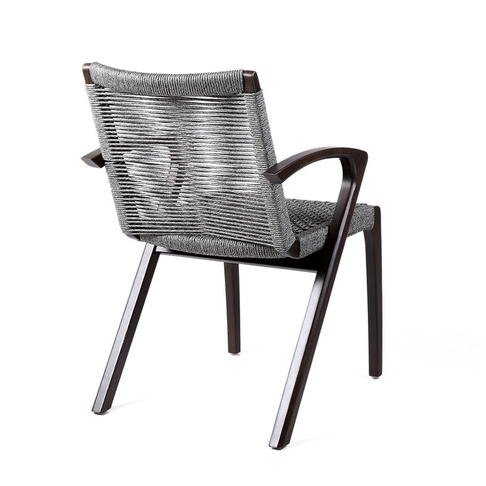 Nabila - Outdoor Wood And Rope Dining Chairs (Set of 2)