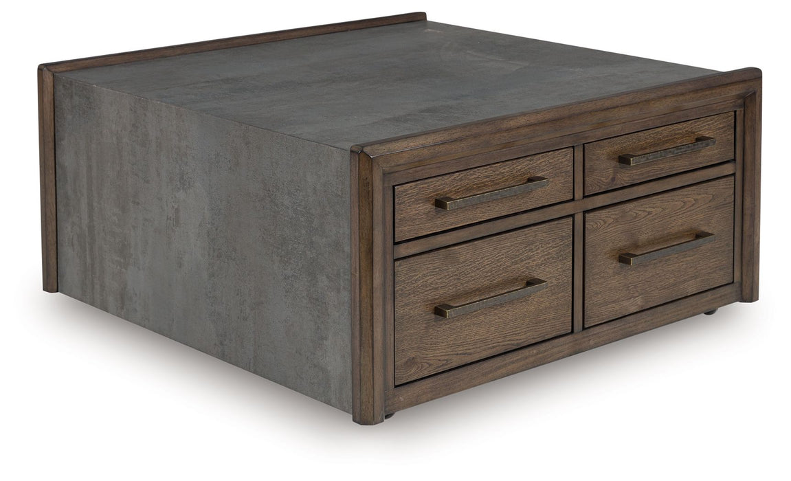 Kallenny - Brown / Gray - Square Cocktail Table - Simple Home Plus