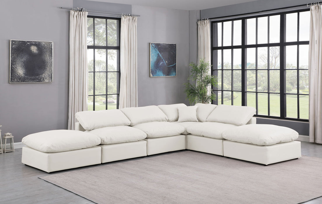Indulge - Faux Leather 6 Piece Modular Armless Sectional - Simple Home Plus