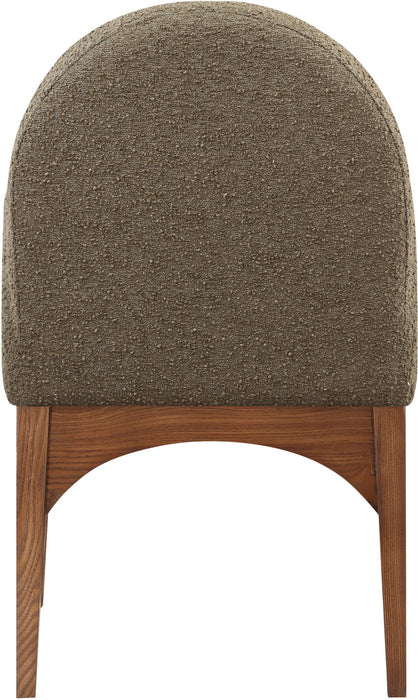 Waldorf - Boucle Dining Arm Chair With Brown Legs - Simple Home Plus