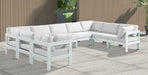Nizuc - Outdoor Patio 9 Piece Modular Sectional With White Frame - Simple Home Plus