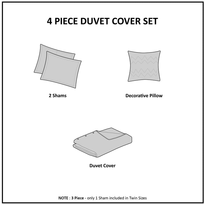 Cassiopeia - Twin Watercolor Tie Dye Printed Duvet Cover Set With Throw Pillow - Lavender - Simple Home Plus
