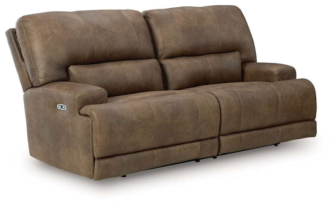 Beckley Place - Earth - 2 Seat Power Reclining Sofa With Adjustable Headrest - Simple Home Plus
