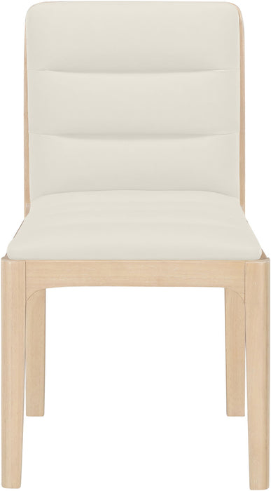 Ellis - Vegan Leather Upholstered Dining Chair (Set of 2) - Natural Base - Simple Home Plus