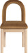 Conrad - Velvet Dining Chair With Natural Legs - Saddle - Simple Home Plus