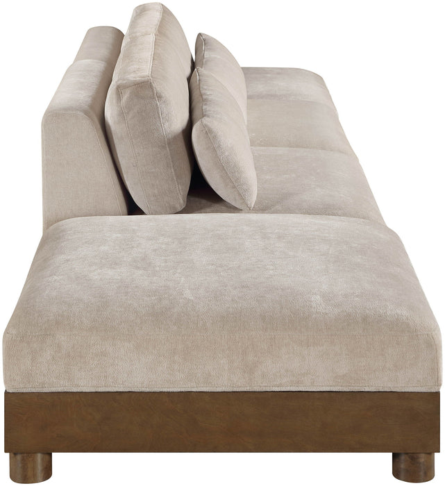 Turin - Chenille Fabric Upholstered Modular Sectional - Taupe - Simple Home Plus