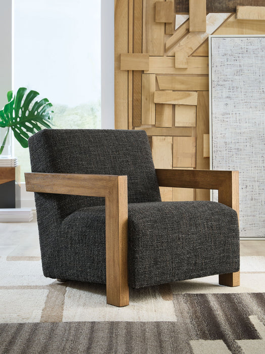 Dorney - Accent Chair - Charcoal / Brown - Simple Home Plus